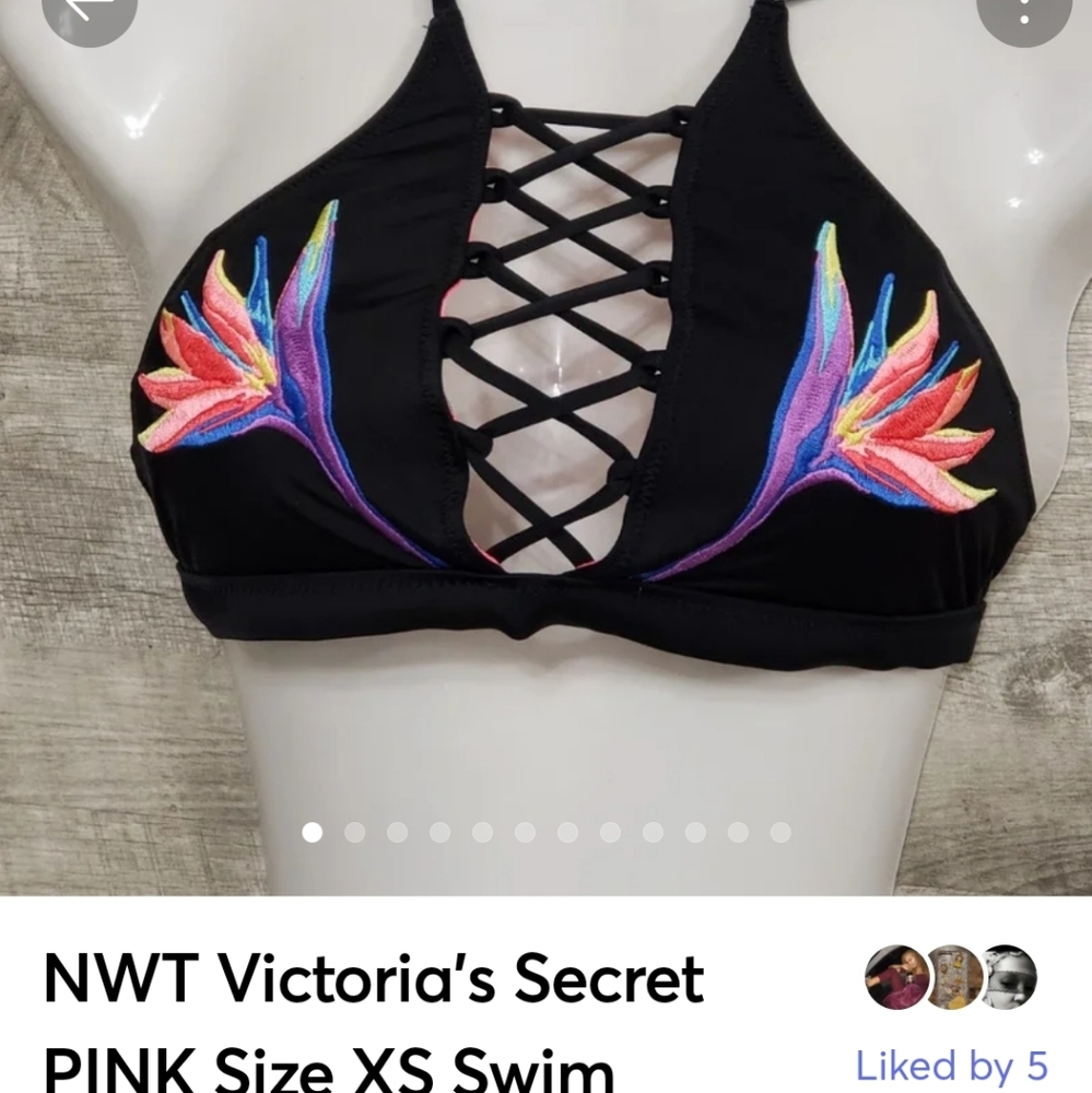 🆕️ NWT Victoria's Secret PINK Size XS Swim Top 🏊 - Picture 4 of 15